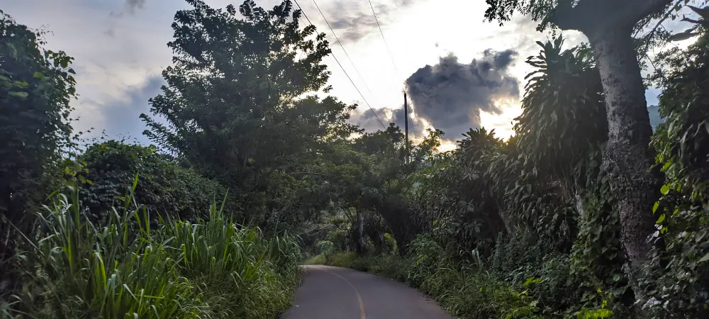 small paved road in costa rica