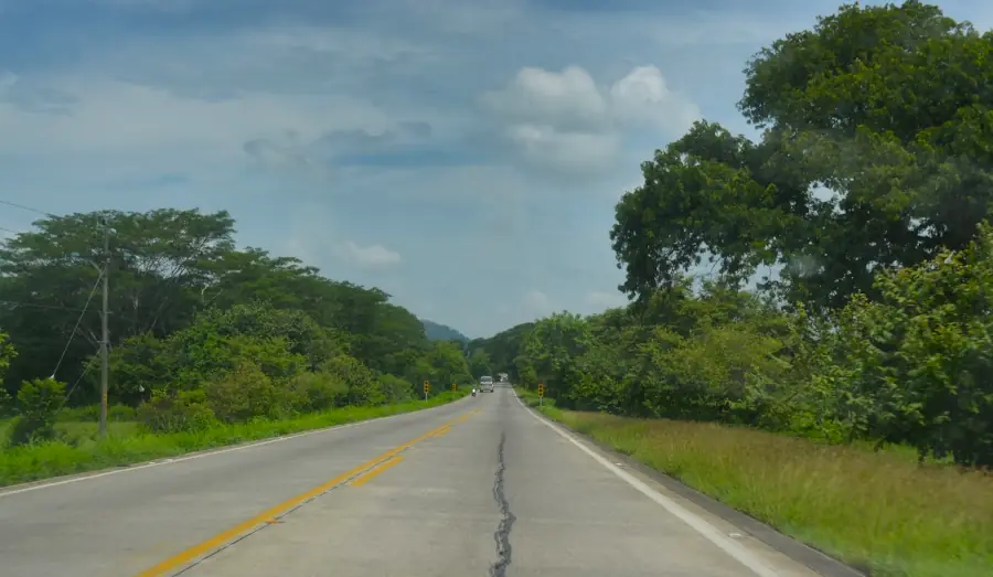 concrete road at noon